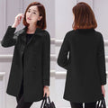 Wool Mid-length Korean Style  Overcoat