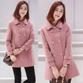 Wool Mid-length Korean Style  Overcoat