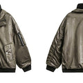 Suede Bomber padded Leather Jacket