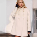 Solid Color  Woolen Coat Outerwear