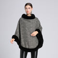 Fur Collar Shawl Cape Loose Pullover