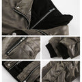 Suede Bomber padded Leather Jacket